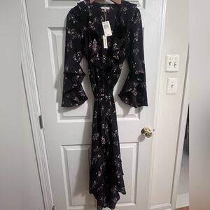 Max Studio ruffled wrap dress